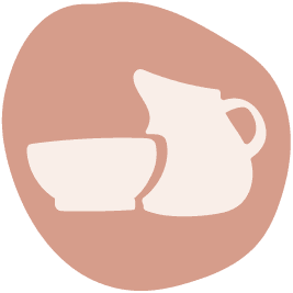Icone de tasses en poterie