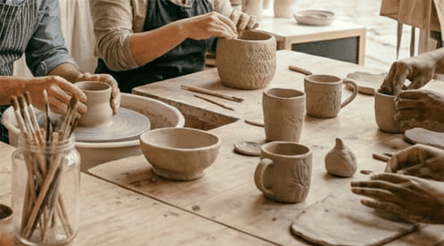 photo d'un atelier ceramique