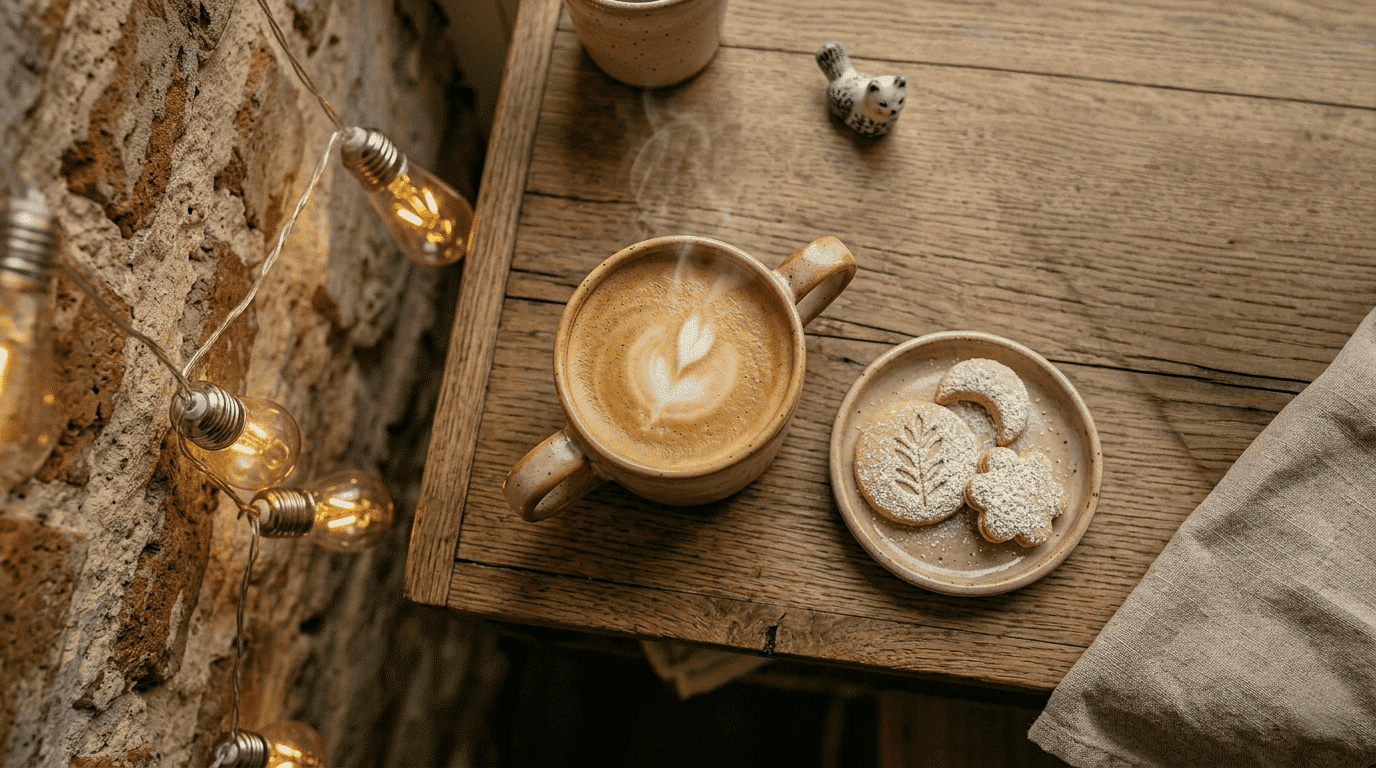 photo d'un café et de sablés